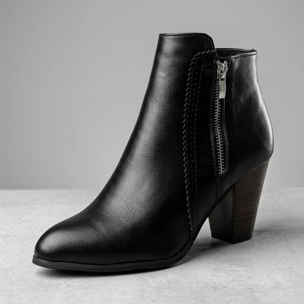 Isla | Women's Heeled Ankle Boots | Side Zip · Eltrendio