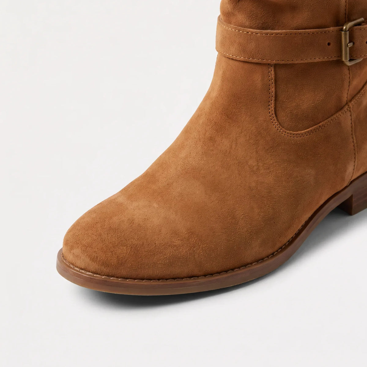 Isla | Women's Knee-High Boots | Suede Buckle · Eltrendio