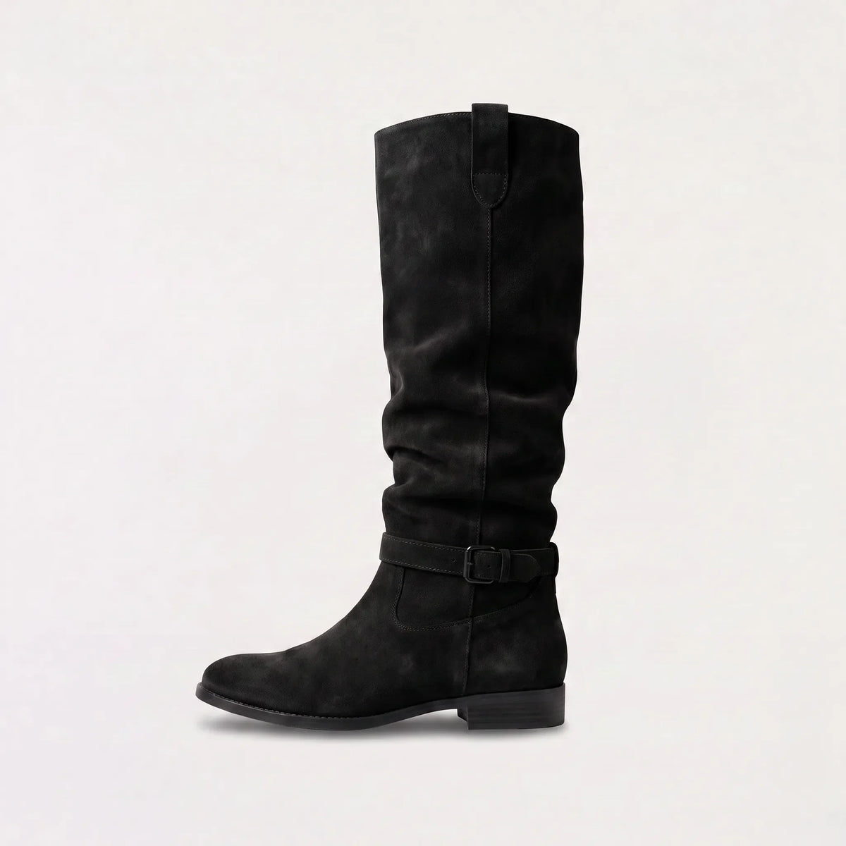 Isla | Women's Knee-High Boots | Suede Buckle · Eltrendio