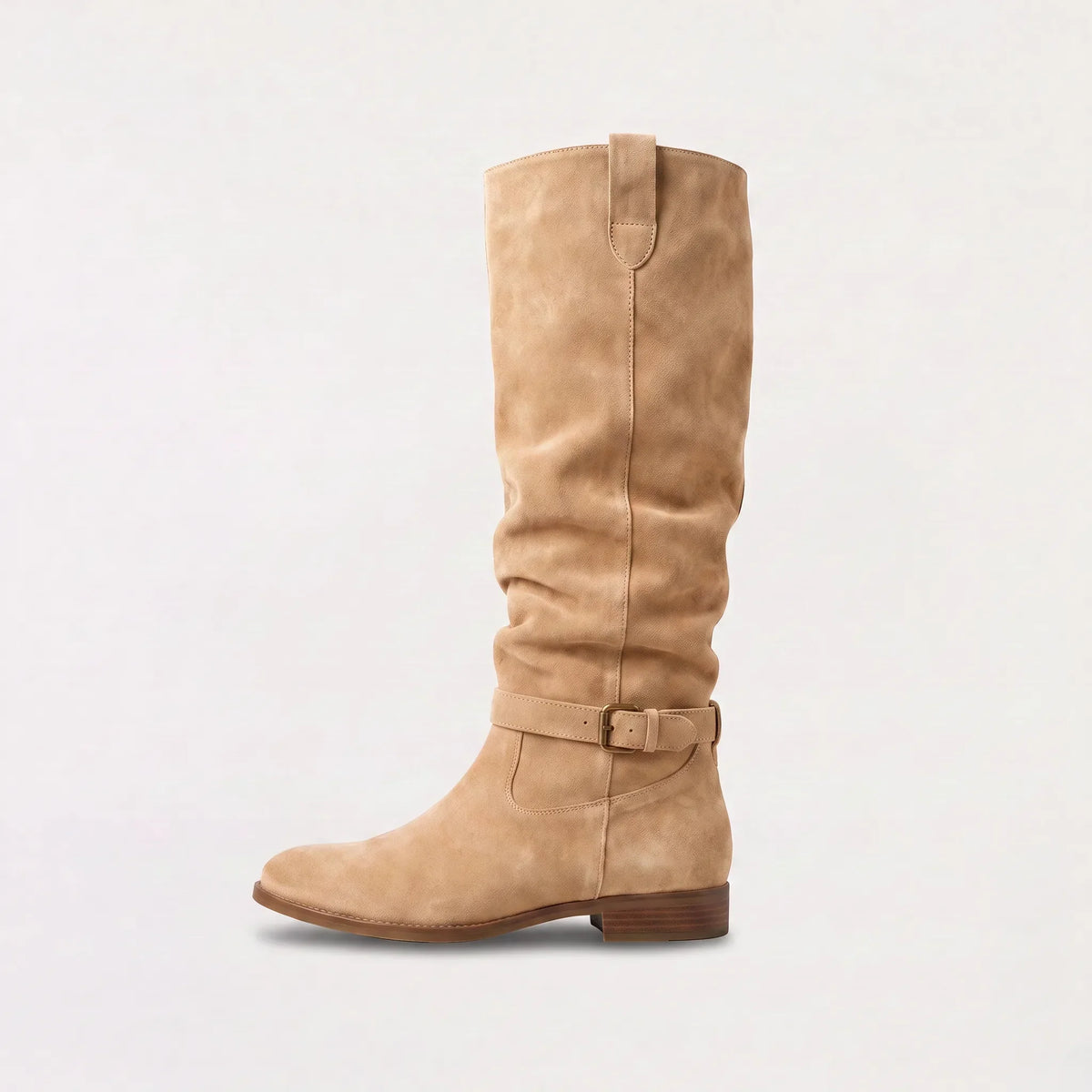 Isla | Women's Knee-High Boots | Suede Buckle · Eltrendio