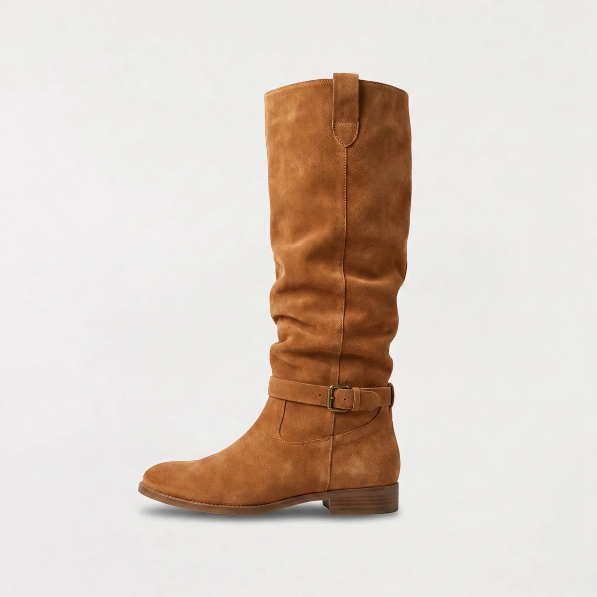 Isla | Women's Knee-High Boots | Suede Buckle · Eltrendio