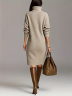 Isla | Women's Knitted Jumper Dress | Button Placket · Eltrendio