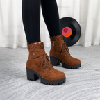 Isla | Women's Lace-Up Ankle Boots | Block Heel · Eltrendio