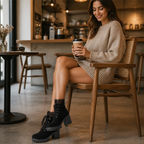Isla | Women's Lace-Up Ankle Boots | Block Heel · Eltrendio