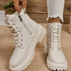 Isla | Women's Lace-Up Ankle Boots | Fleece-Lined · Eltrendio