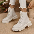Isla | Women's Lace-Up Ankle Boots | Fleece-Lined · Eltrendio