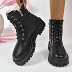 Isla | Women's Lace-Up Ankle Boots | Fleece-Lined · Eltrendio