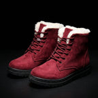 Isla | Women's Lace-Up Ankle Boots | Fur Trim · Eltrendio