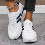 Isla | Women's Lace-Up Trainers | Striped · Eltrendio