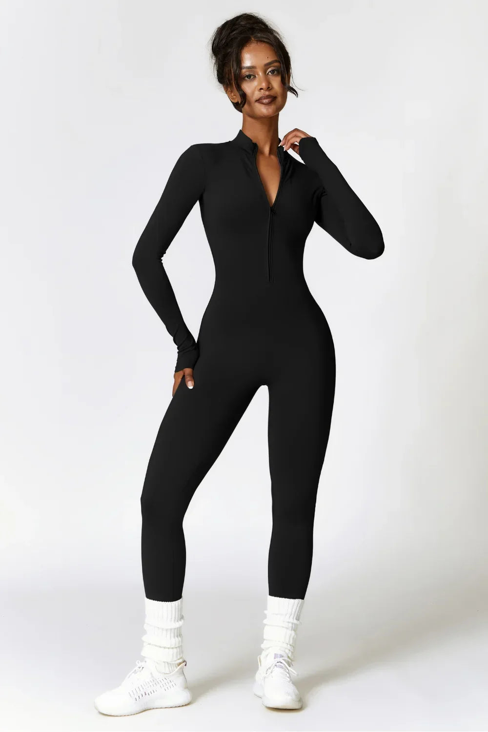 Isla | Women's Long-Sleeve Jumpsuit | Half-Zip · Eltrendio
