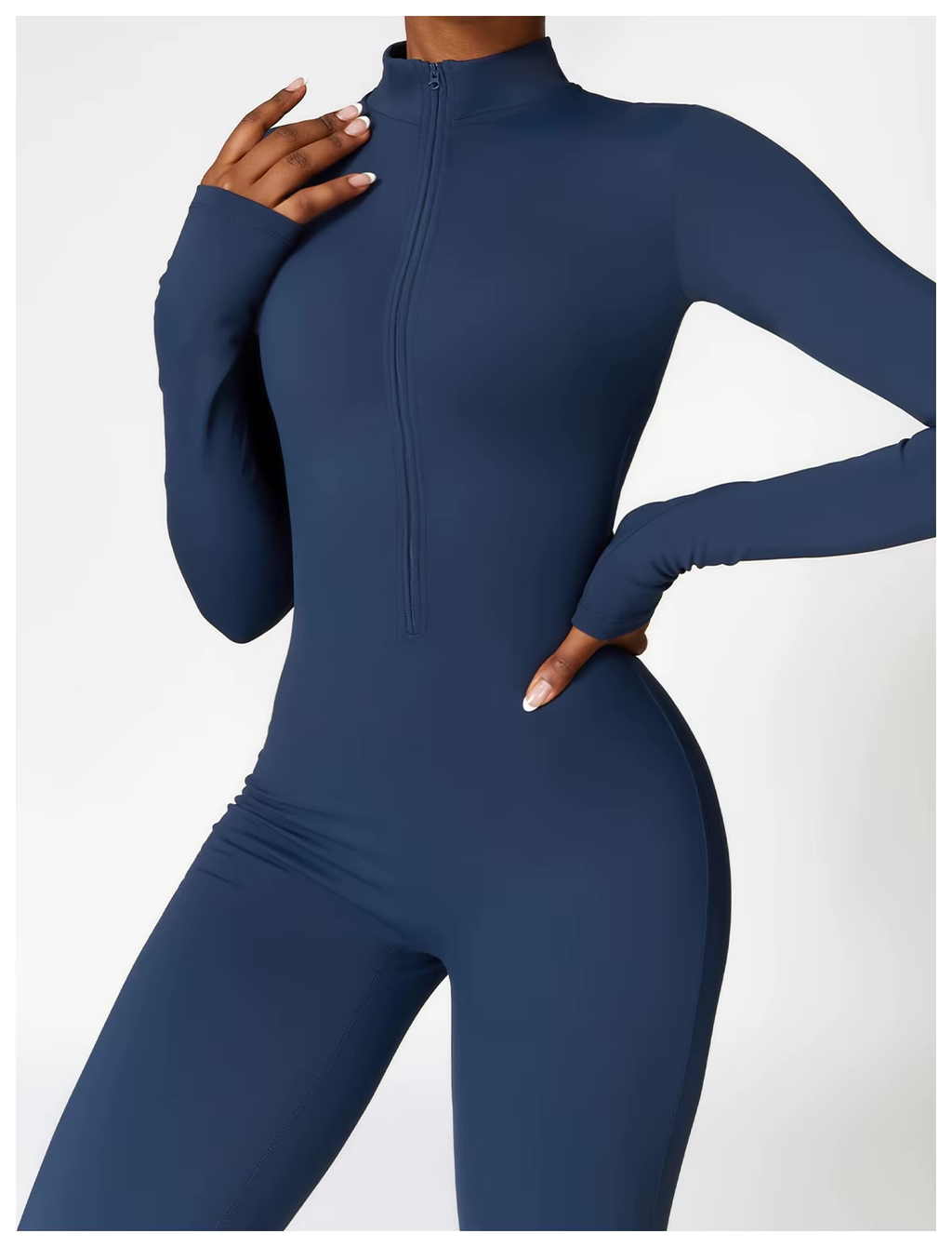 Isla | Women's Long-Sleeve Jumpsuit | Half-Zip · Eltrendio