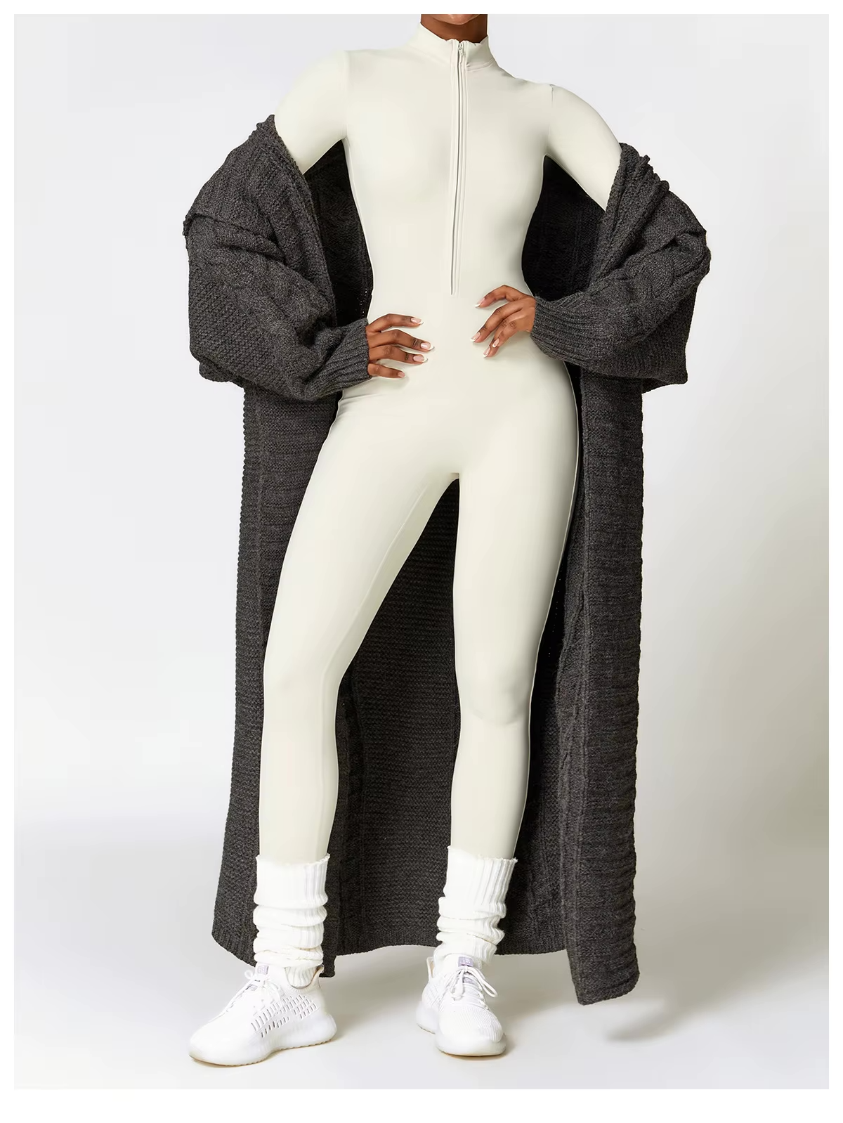 Isla | Women's Long-Sleeve Jumpsuit | Half-Zip · Eltrendio