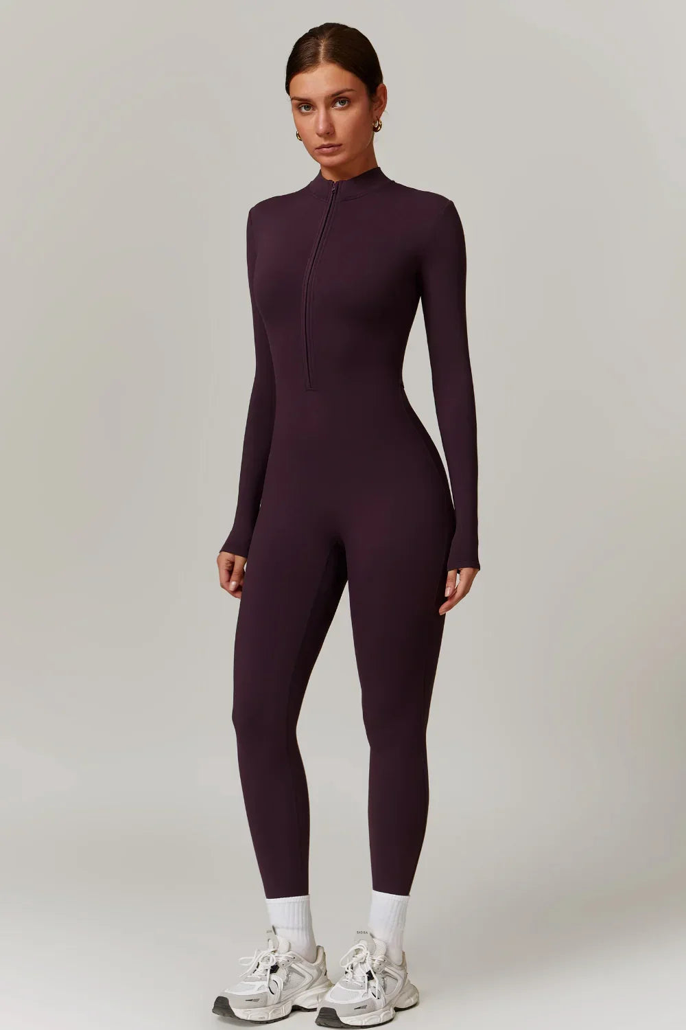 Isla | Women's Long-Sleeve Jumpsuit | Half-Zip · Eltrendio