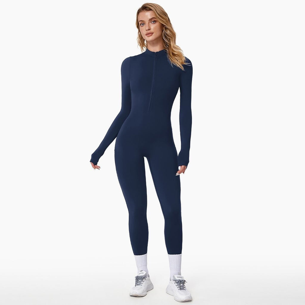 Isla | Women's Long-Sleeve Jumpsuit | Half-Zip · Eltrendio