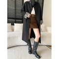 Isla | Women's Longline Coat | Stand Collar · Eltrendio