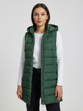 Isla | Women's Longline Hooded Gilet | Quilted Padded-Eltrendio