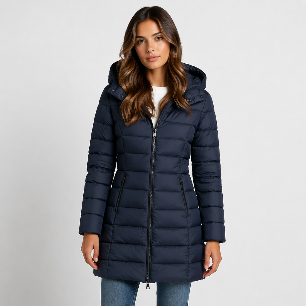 Isla | Women's Longline Puffer Jacket | Hooded · Eltrendio