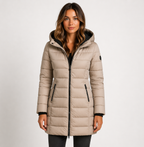 Isla | Women's Longline Puffer Jacket | Hooded · Eltrendio