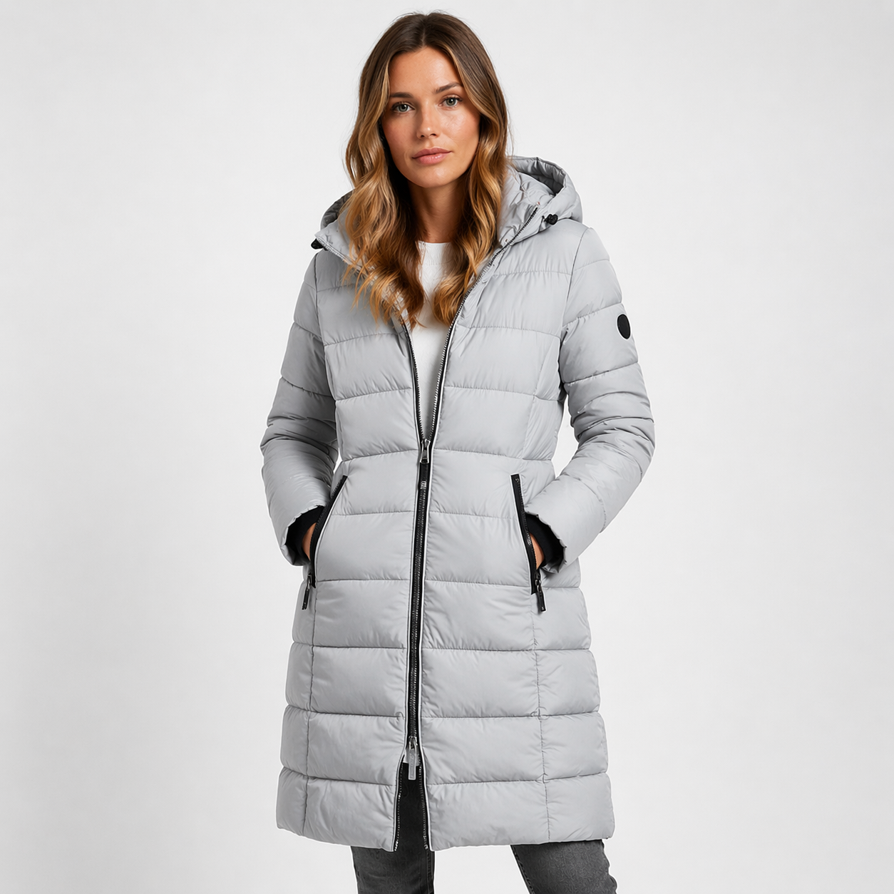 Isla | Women's Longline Puffer Jacket | Hooded · Eltrendio