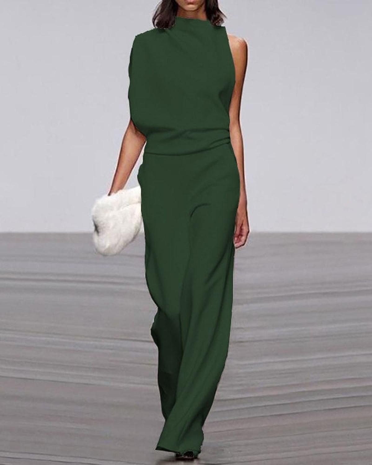 Isla | Women's One-Shoulder Jumpsuit | Wide-Leg · Eltrendio