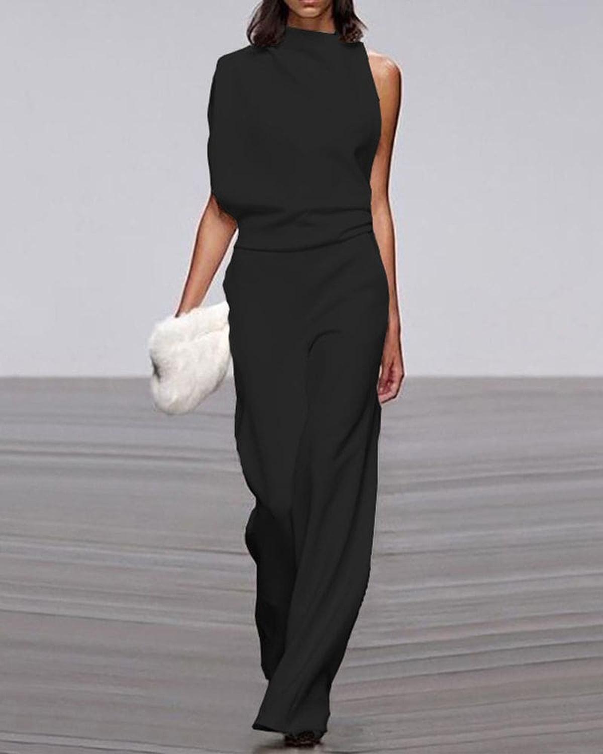 Isla | Women's One-Shoulder Jumpsuit | Wide-Leg · Eltrendio
