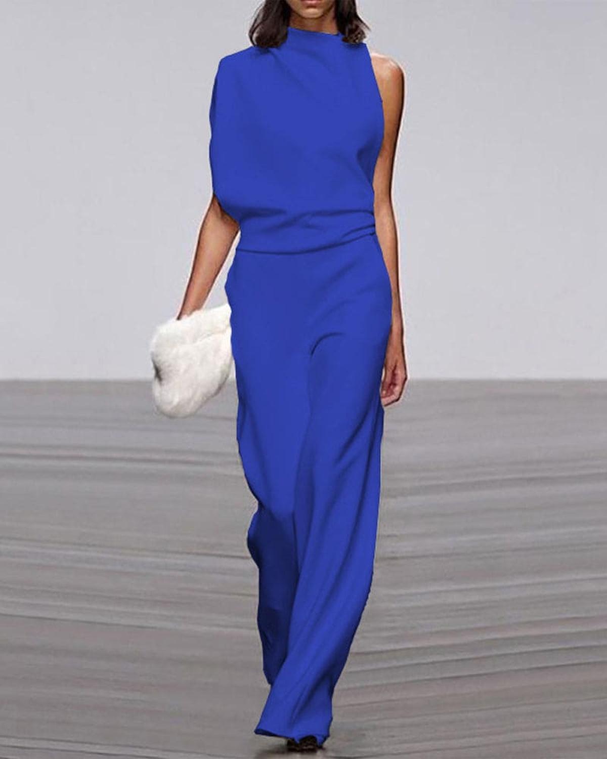 Isla | Women's One-Shoulder Jumpsuit | Wide-Leg · Eltrendio