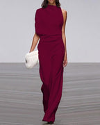 Isla | Women's One-Shoulder Jumpsuit | Wide-Leg · Eltrendio