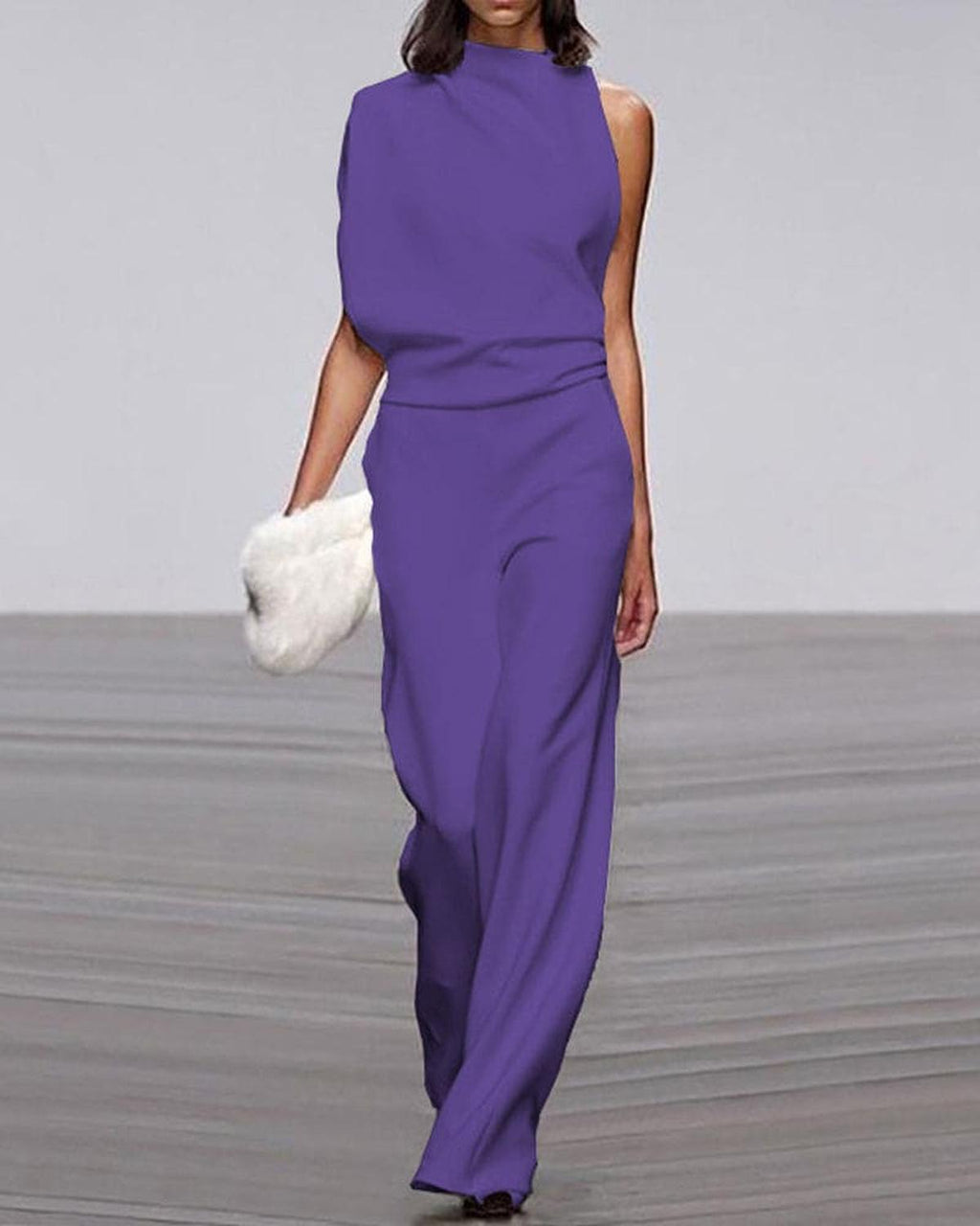 Isla | Women's One-Shoulder Jumpsuit | Wide-Leg · Eltrendio