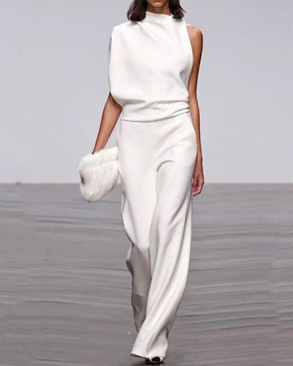 Isla | Women's One-Shoulder Jumpsuit | Wide-Leg · Eltrendio