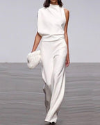 Isla | Women's One-Shoulder Jumpsuit | Wide-Leg · Eltrendio