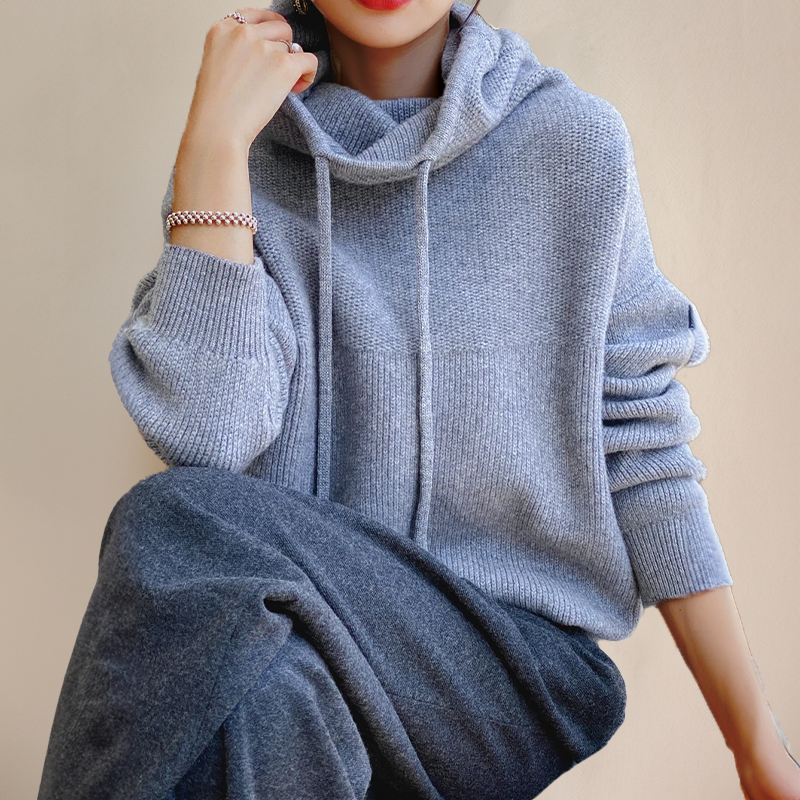 Isla | Women's Oversized Hooded Jumper | Drawstring · Eltrendio