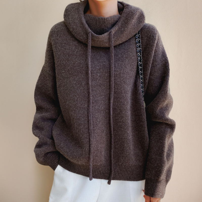 Isla | Women's Oversized Hooded Jumper | Drawstring · Eltrendio