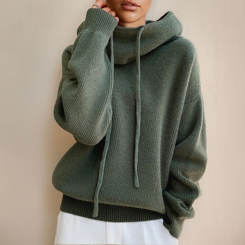 Isla | Women's Oversized Hooded Jumper | Drawstring · Eltrendio