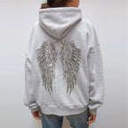Isla | Women's Oversized Hoodie | Sequin Wings · Eltrendio