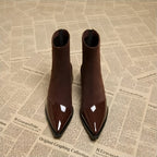 Isla | Women's Pointed-Toe Ankle Boots | Block Heel · Eltrendio