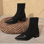Isla | Women's Pointed-Toe Ankle Boots | Block Heel · Eltrendio