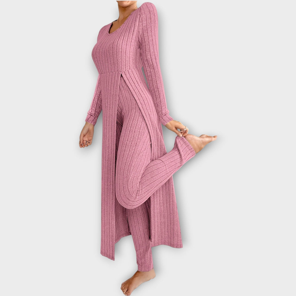 Isla | Women's Ribbed Loungewear Set | Soft Knit · Eltrendio