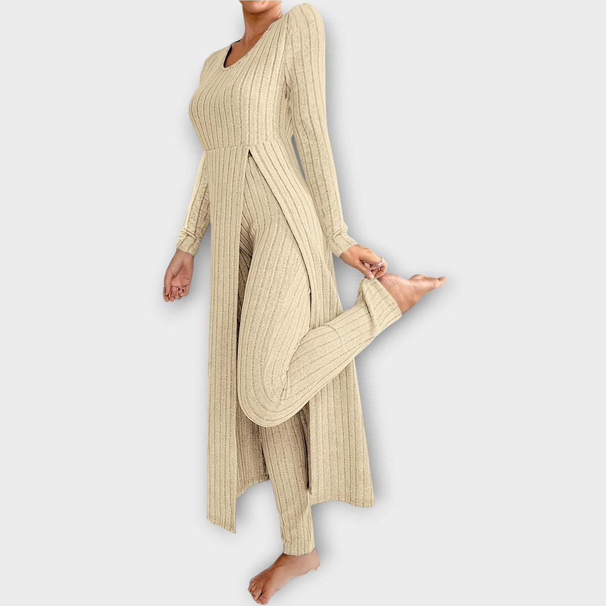 Isla | Women's Ribbed Loungewear Set | Soft Knit · Eltrendio