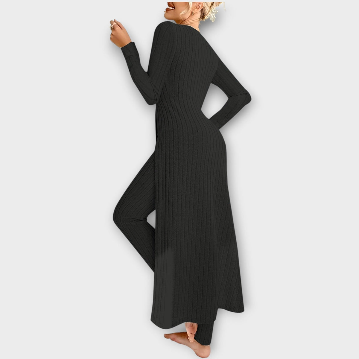 Isla | Women's Ribbed Loungewear Set | Soft Knit · Eltrendio