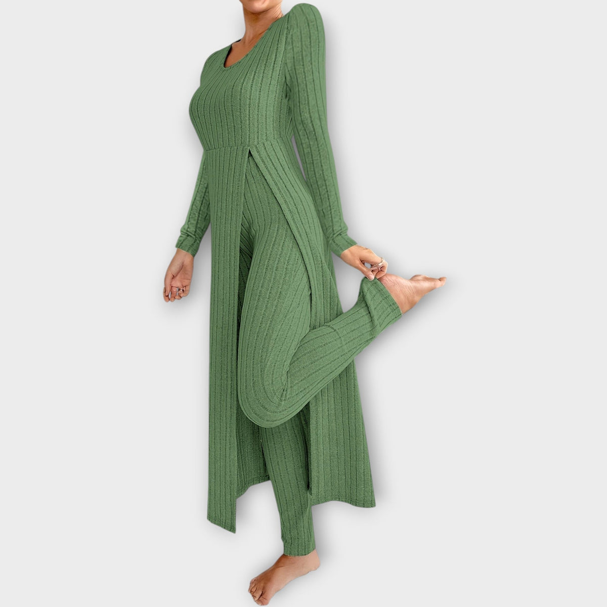 Isla | Women's Ribbed Loungewear Set | Soft Knit · Eltrendio