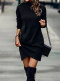 Isla | Women's Roll Neck Jumper Dress | Long Sleeve · Eltrendio