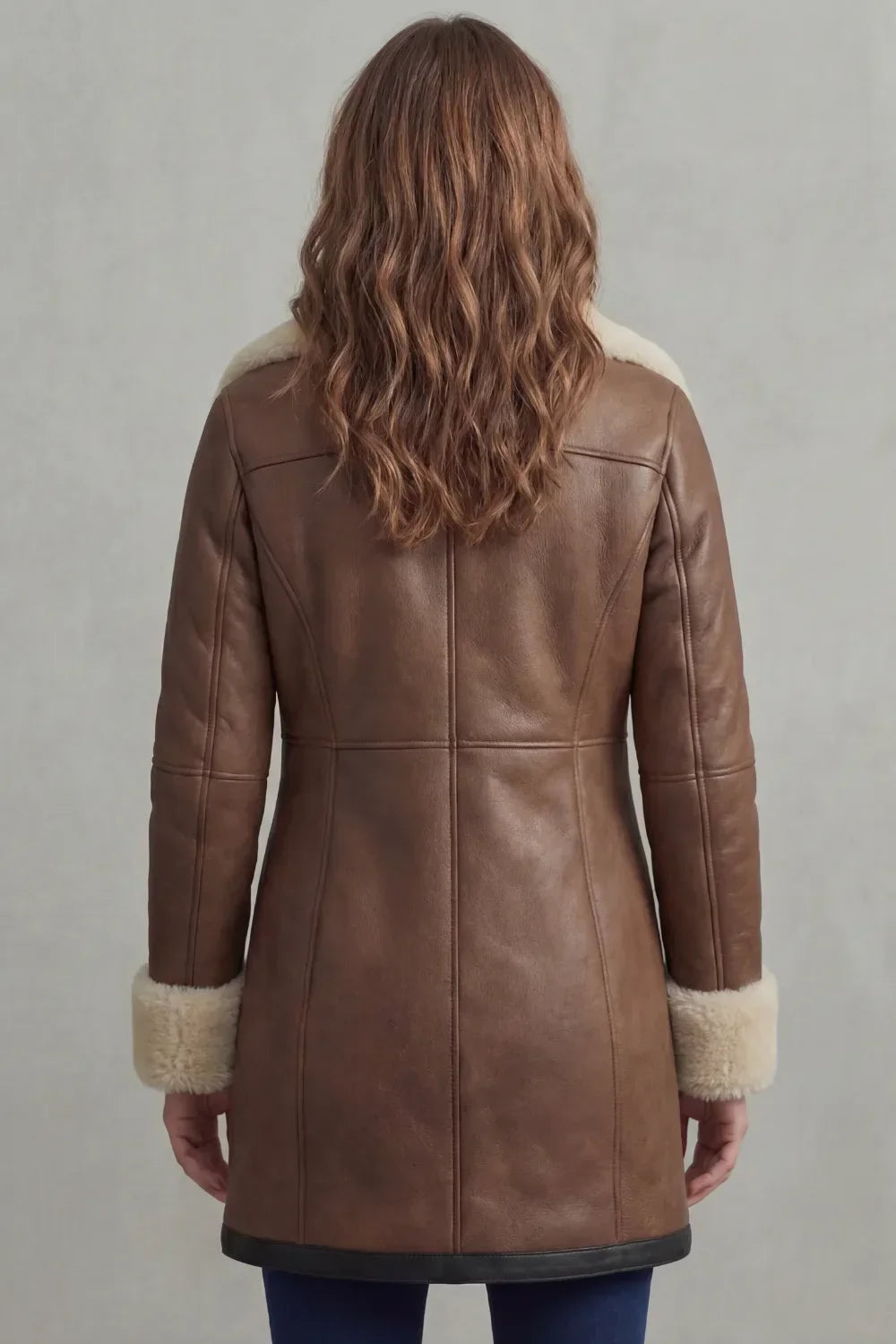 Isla | Women's Shearling Leather Coat | Fur Collar · Eltrendio