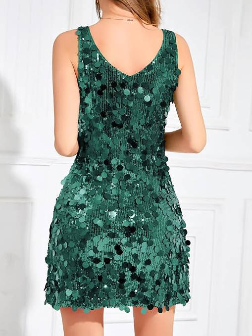Isla | Women's Sleeveless Mini Dress | V-Neck · Eltrendio