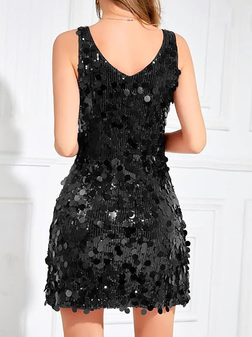 Isla | Women's Sleeveless Mini Dress | V-Neck · Eltrendio
