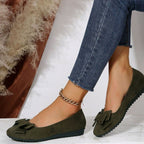 Isla | Women's Slip-On Ballet Flats | Bow Detail · Eltrendio