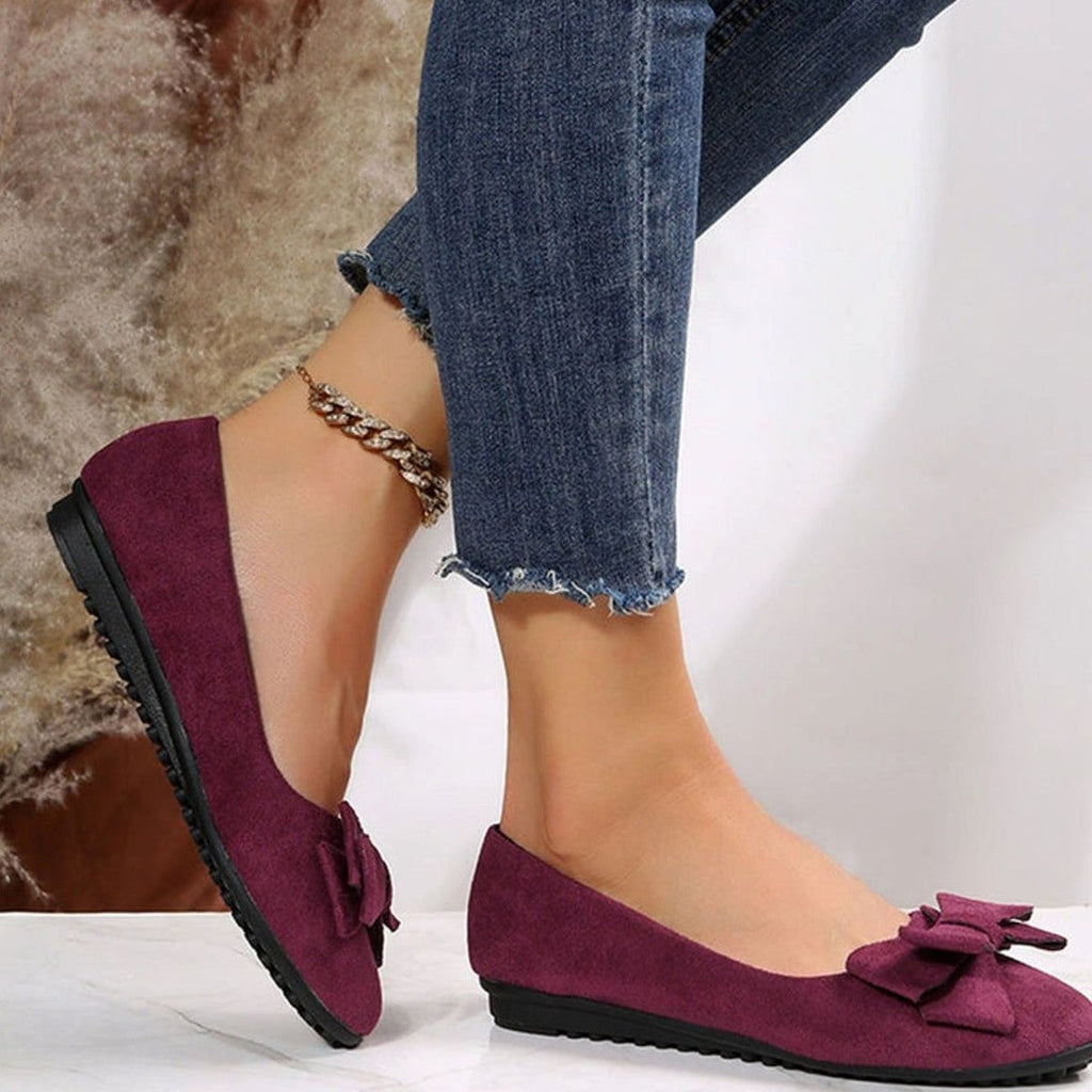 Isla | Women's Slip-On Ballet Flats | Bow Detail · Eltrendio