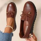 Isla | Women's Slip-On Loafers | Bow Detail · Eltrendio