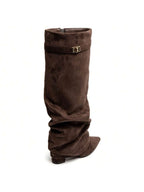Isla | Women's Slouch Knee-High Boots | Pointed Toe · Eltrendio