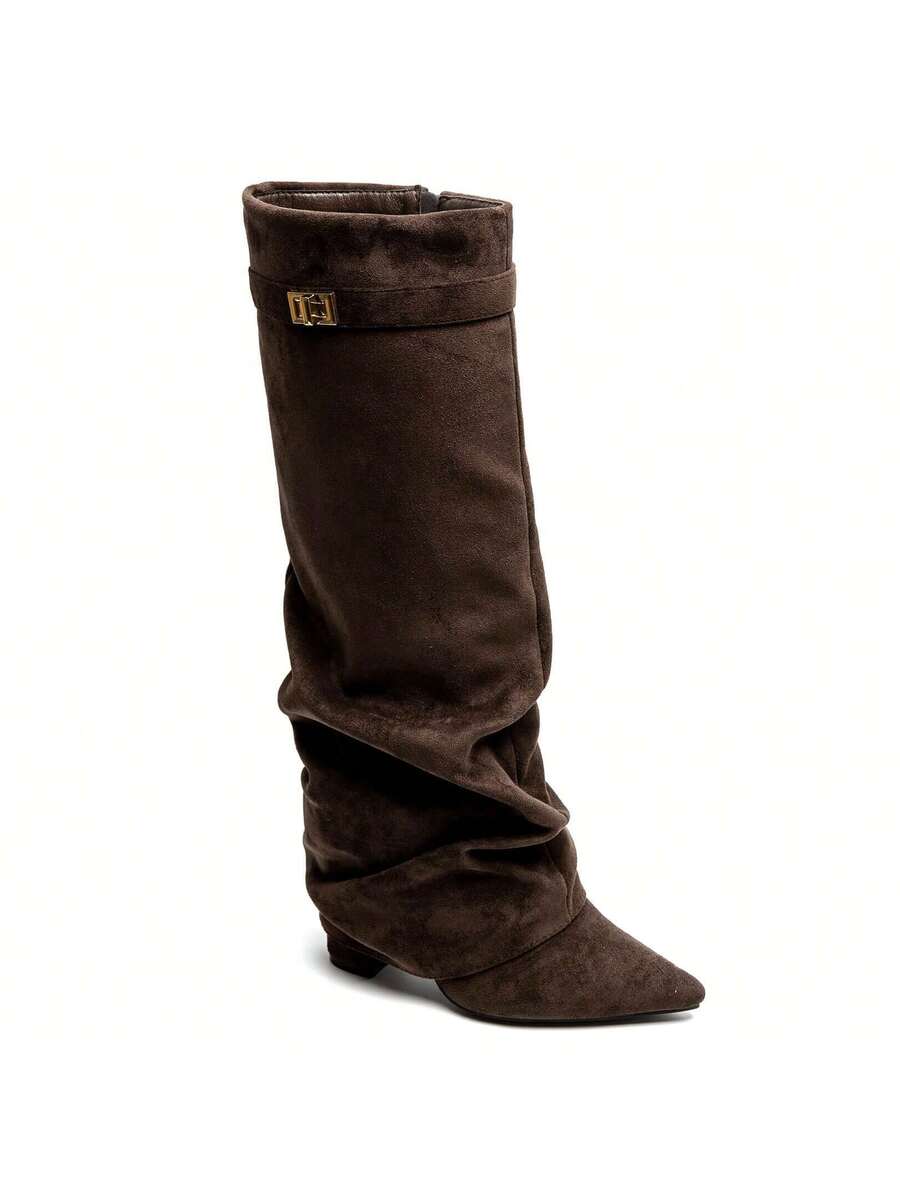 Isla | Women's Slouch Knee-High Boots | Pointed Toe · Eltrendio
