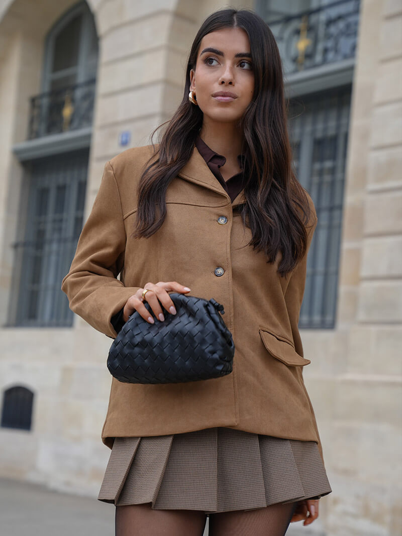 Isla | Women's Suede Jacket | Button-Front · Eltrendio
